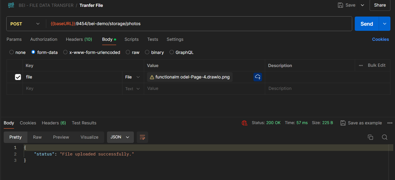 BEI File Data Transfer Upload